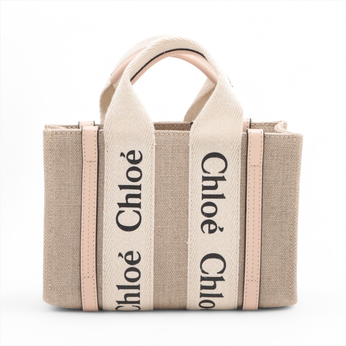 【SALE中】Chloé ベージュ ストライプ トートバッグ クロエ ハンドバッグ レディース CHLOE CARRY SMALL TOTE