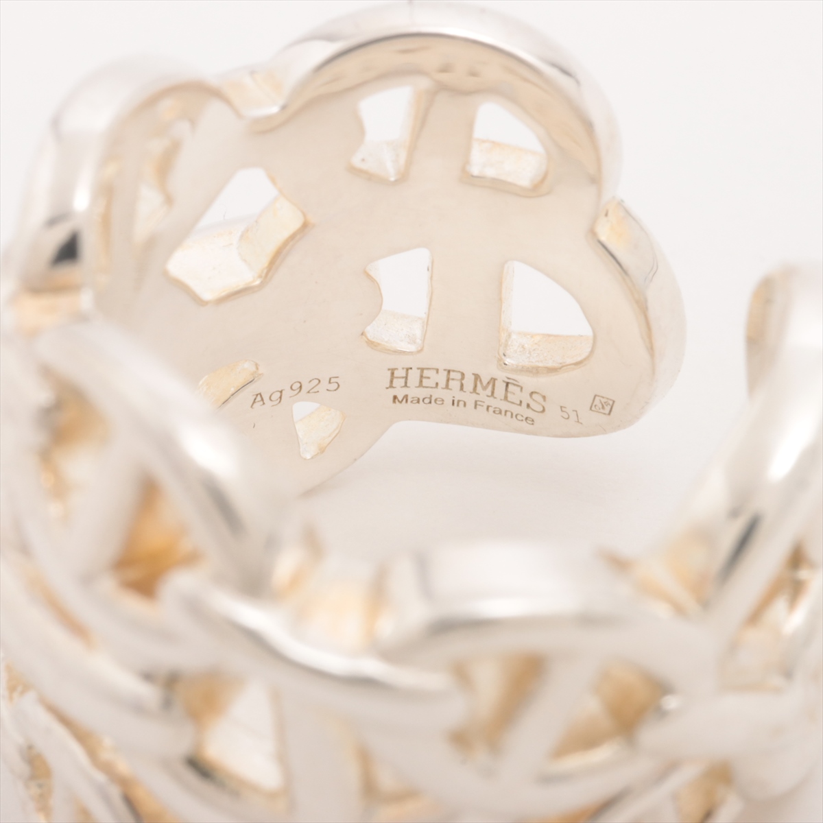 エルメス シェーヌダンクル アンシェネGM リング 51 925 13.7g  