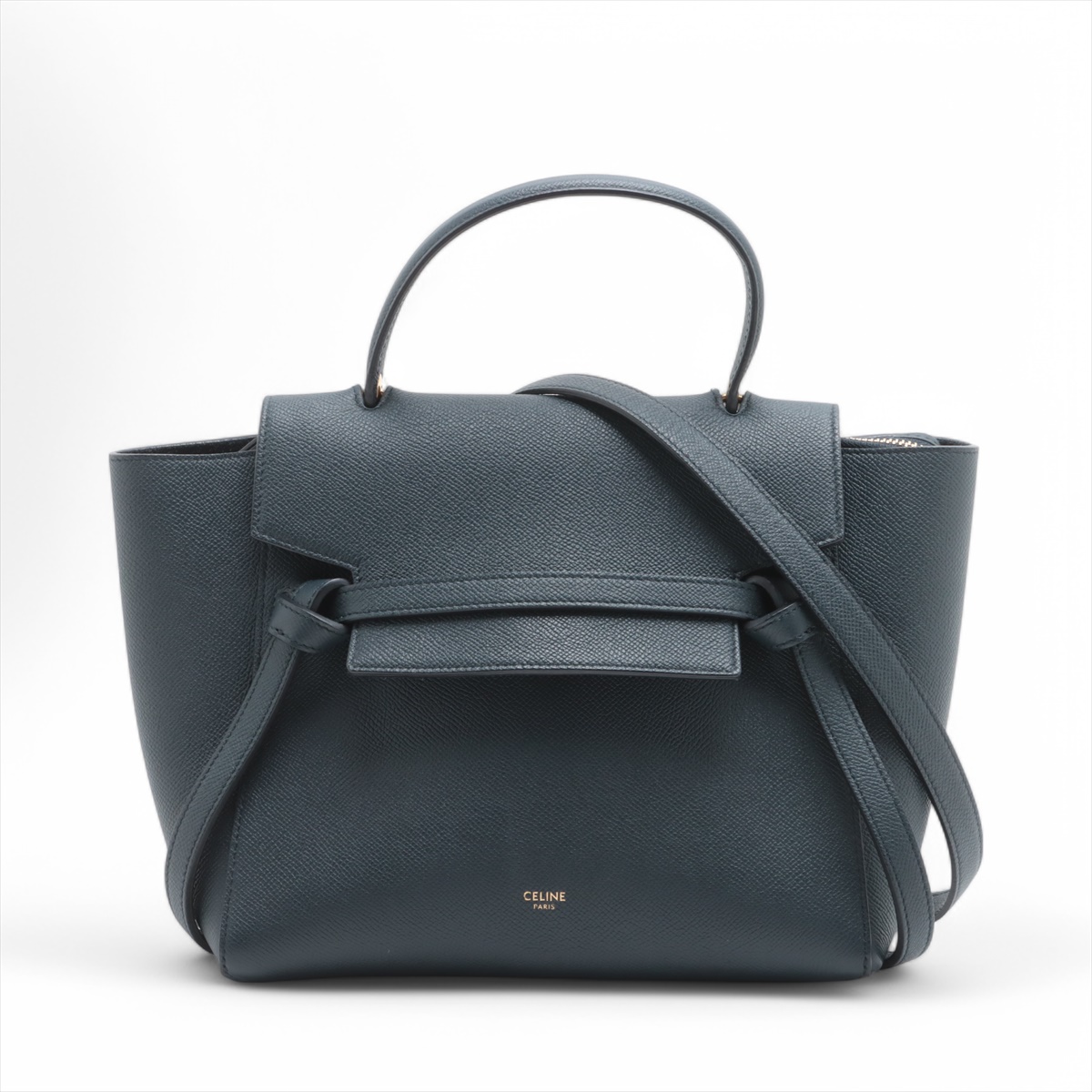 美品⭐︎CELINE ベルトバッグ ナノ 2way ライトトープ レザー 斜めがけ