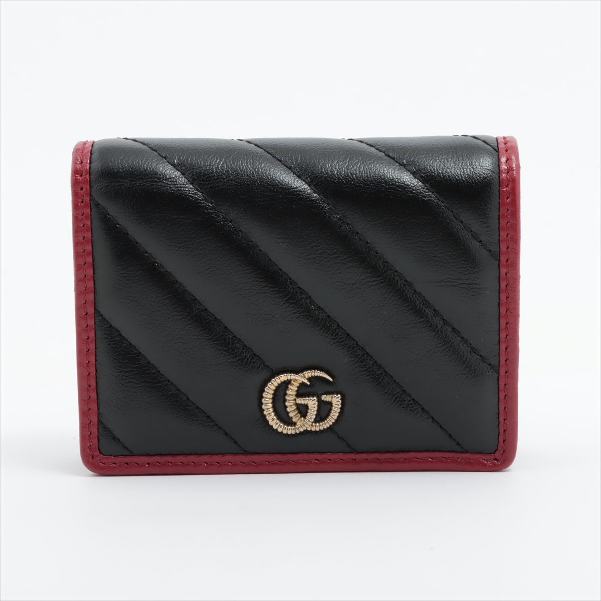 グッチ GGマーモント 573811 レザー コンパクトウォレット ブラック  