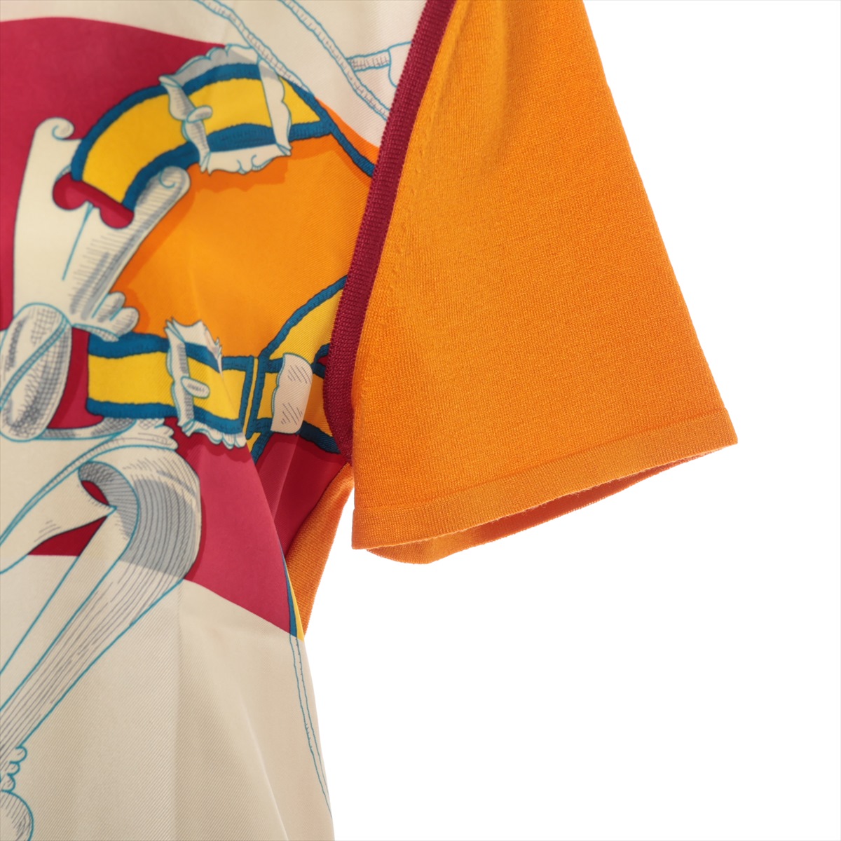 HERMES】エルメス『シルク切替 半袖ニット MUSEE 博物館 size40