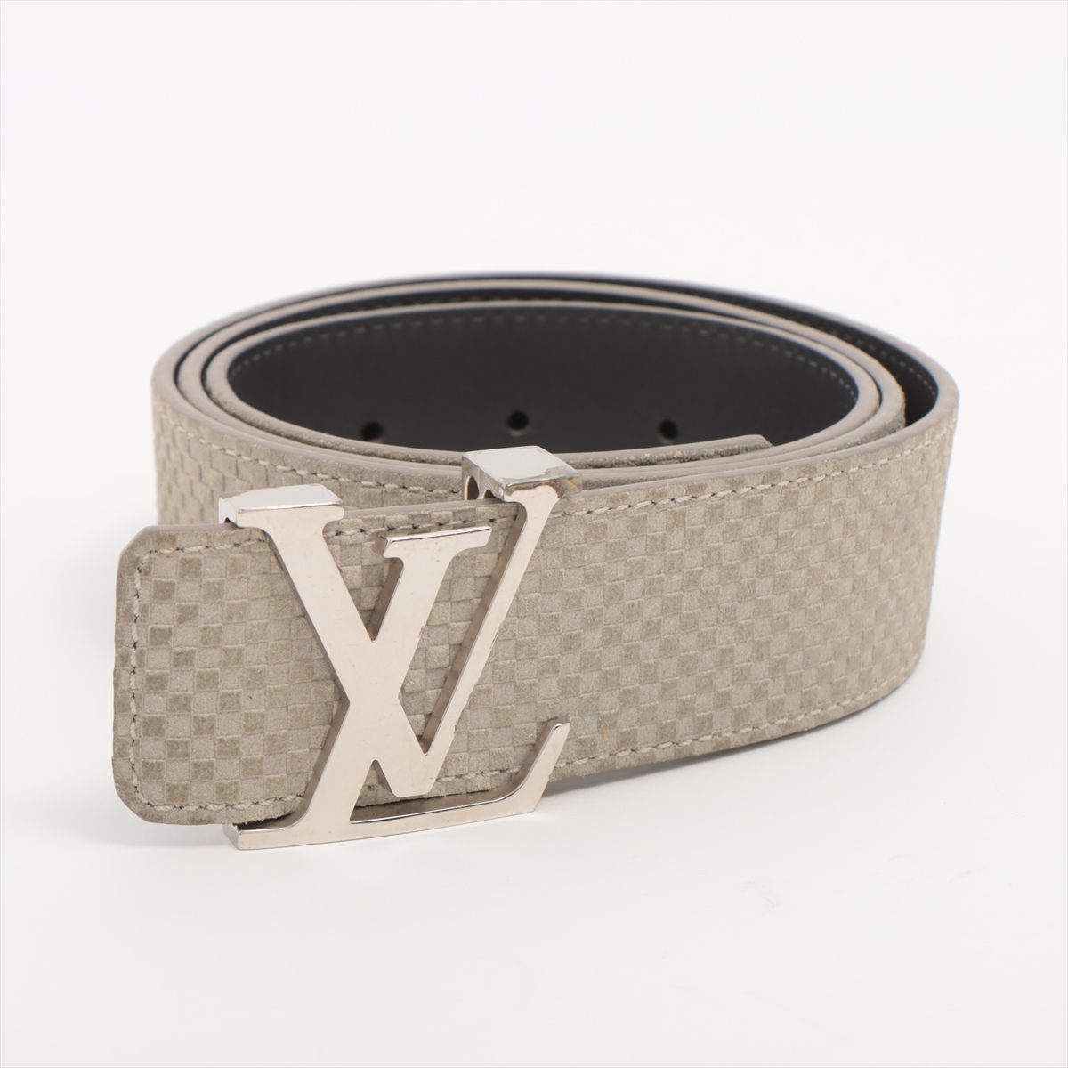 Louis Vuitton グレー レザーベルト Louis Vuitton グレー レザー ベルト