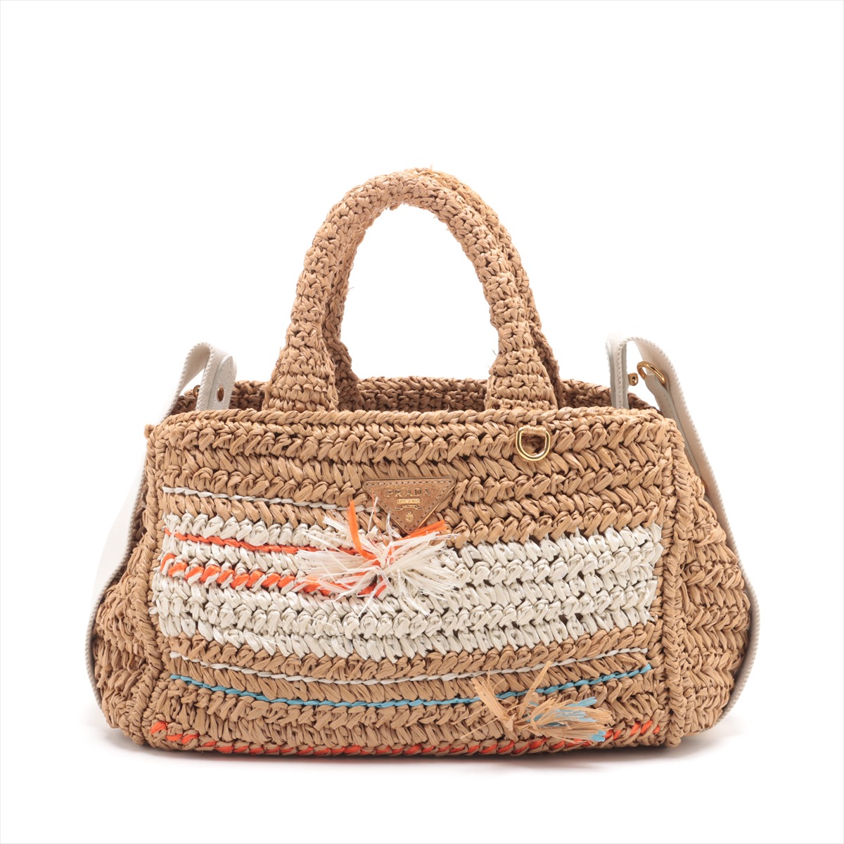 プラダ カナパ キャンバス トートバッグ CANAPA プラダ PRADA ギンガムチェック2wayキャンバストート