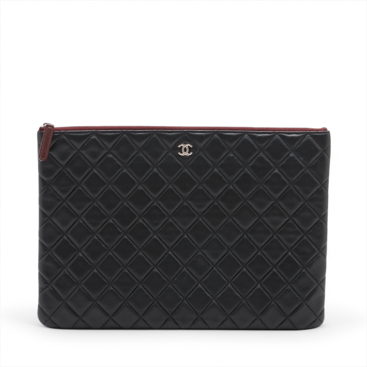 CHANEL シャネル クラッチバッグ マトラッセ ラムスキン シルバー金具 CHANEL シャネル クラッチバッグ マトラッセ ラムスキン