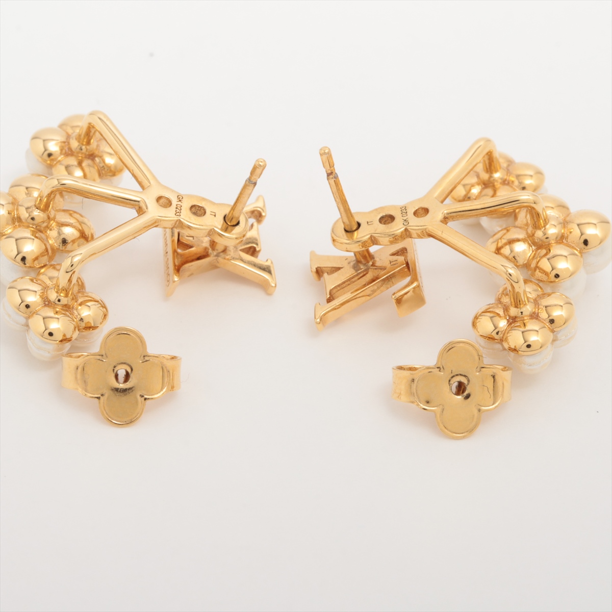 高級感溢れるキラッと輝くLVロゴ♡】ルイヴィトン ピアス (Louis