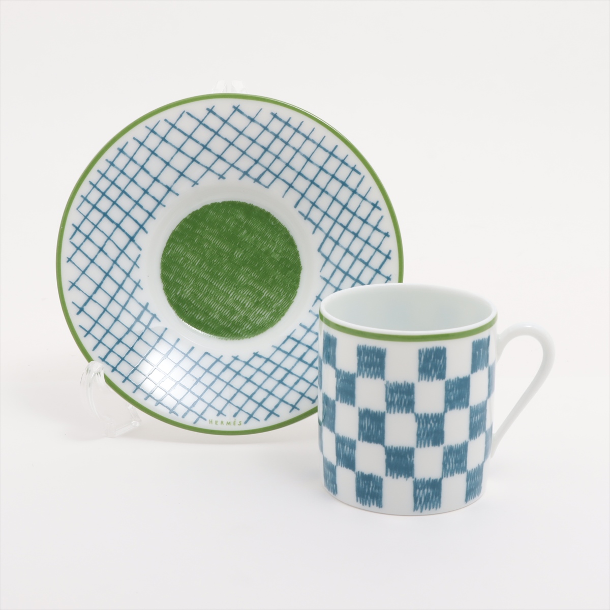 エルメス ウォークインザガーデン カップ&ソーサー 陶器 ブルー