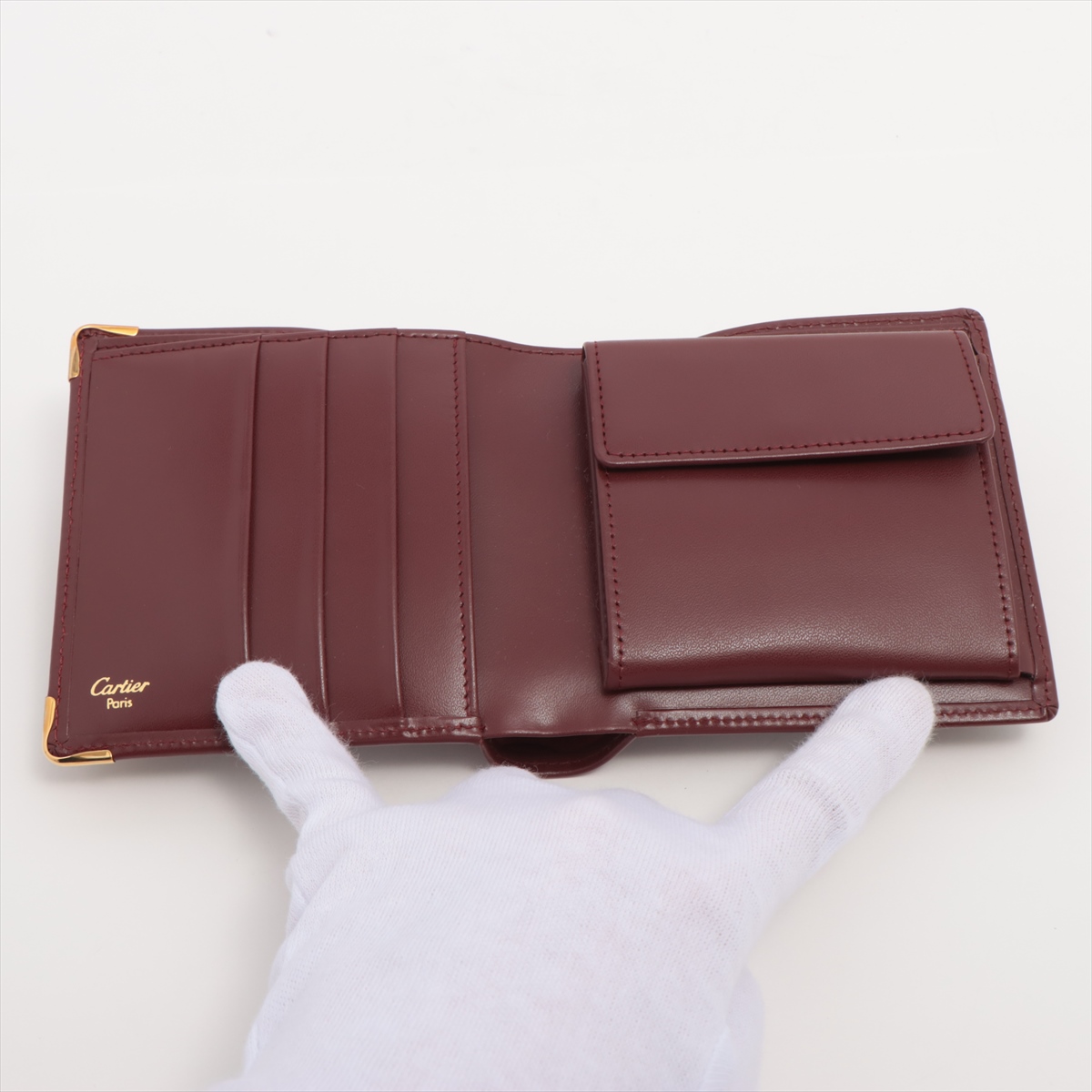 カルティエ マストドゥカルティエ 二つ折りウォレット L3000451 レザー  