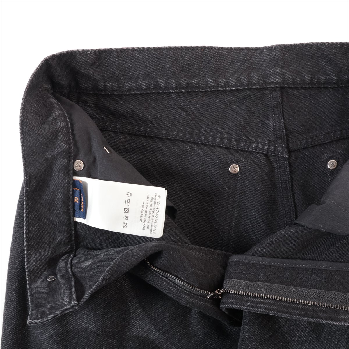 Louis Vuitton 25SS Cotton & Polyester Denim Pants 30 Men's Black