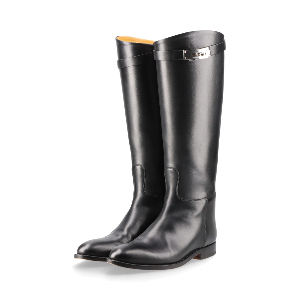 HERMES - 6578 エルメス ジャンピング レザー スタッズ ロング