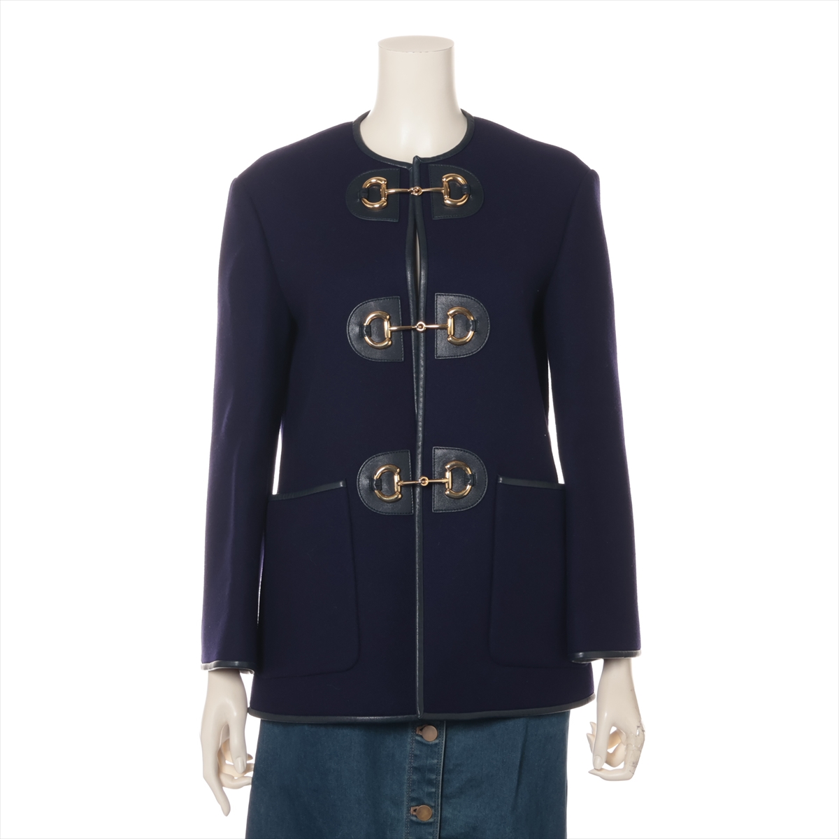 GUCCI ネイビー ウールコート 36M 楽天市場】【中古】GUCCIPコート 715703 ネイビー サイズ：48