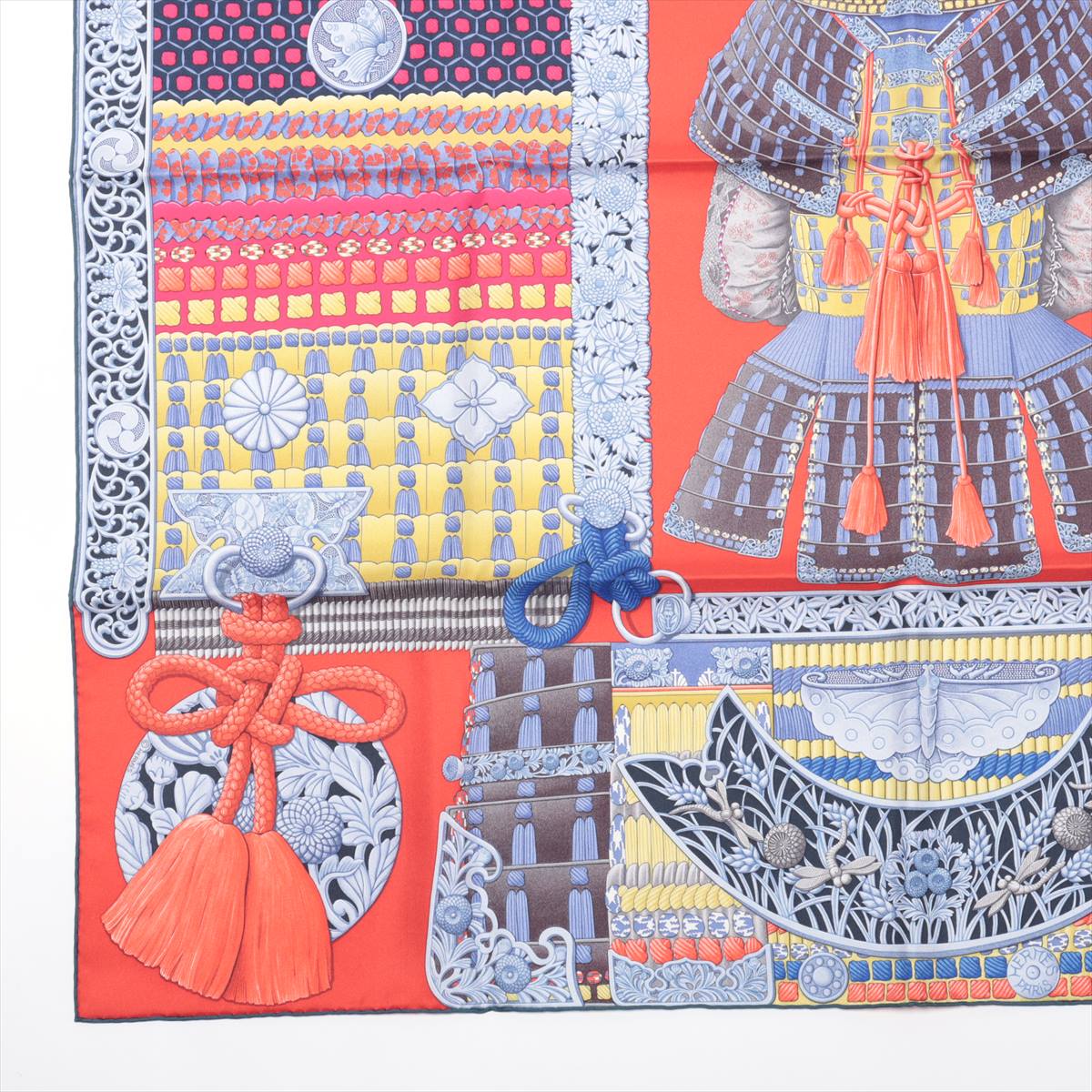 エルメス カレ90 PARURES DE SAMOURAIS 侍の鎧兜 スカーフ