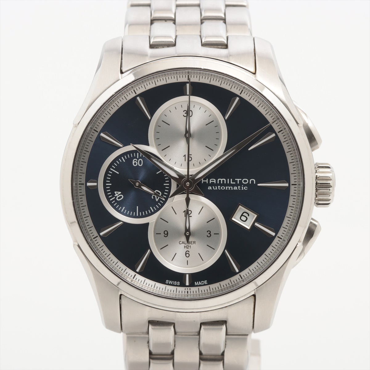 ハミルトン ジャズマスター H325961 SS AT 青文字盤 　メンズ Jazzmaster Auto Chrono - Dial color:Blue - H32596141