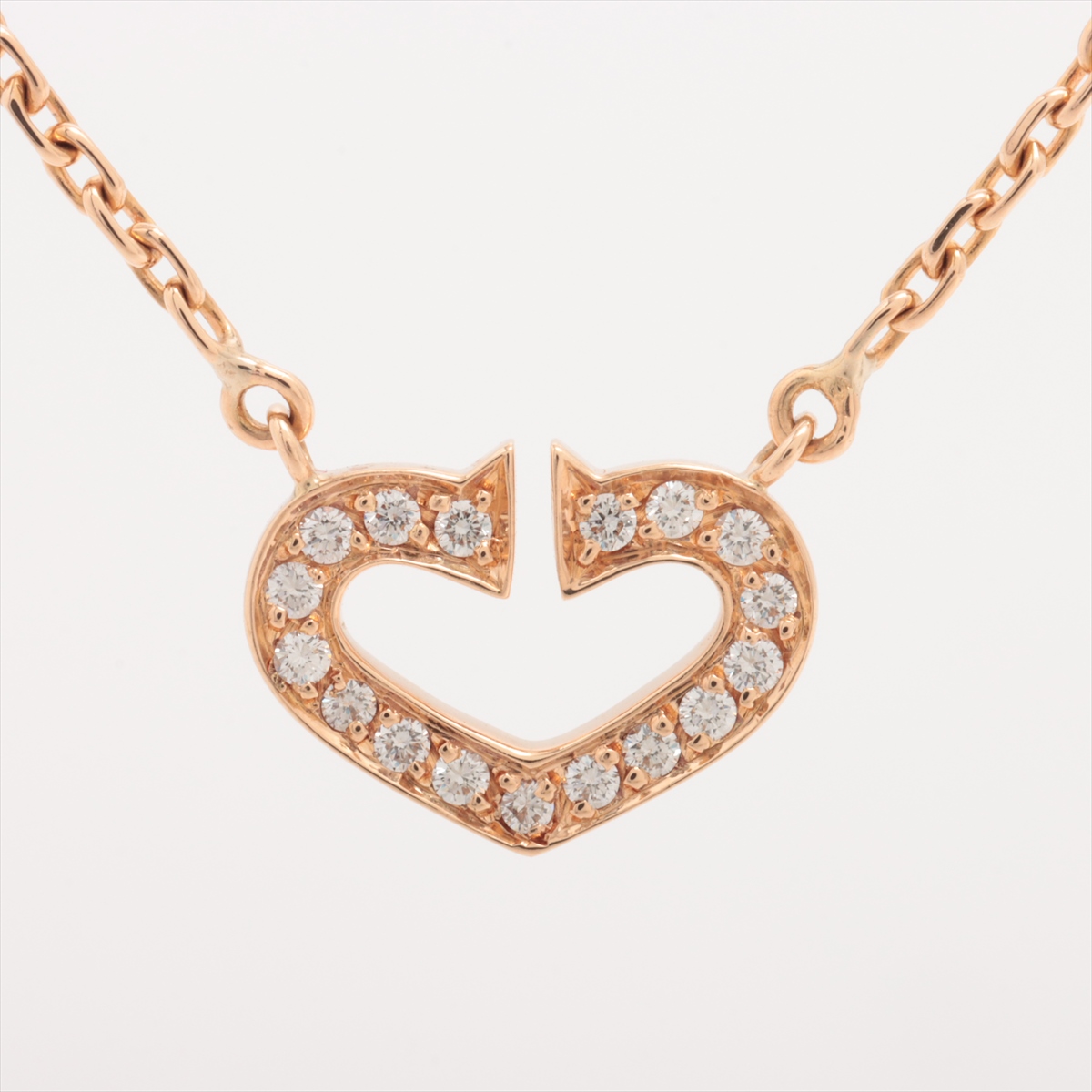 カルティエ Cハート ダイヤ ネックレス 750(YG) 4.8g A3590540｜中古  