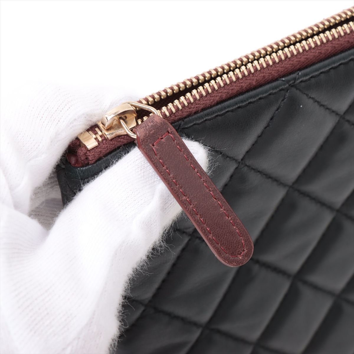 シャネル マトラッセ ラムスキン クラッチバッグ CHANEL - 良品 CHANEL シャネル マトラッセ ラムスキン クラッチ