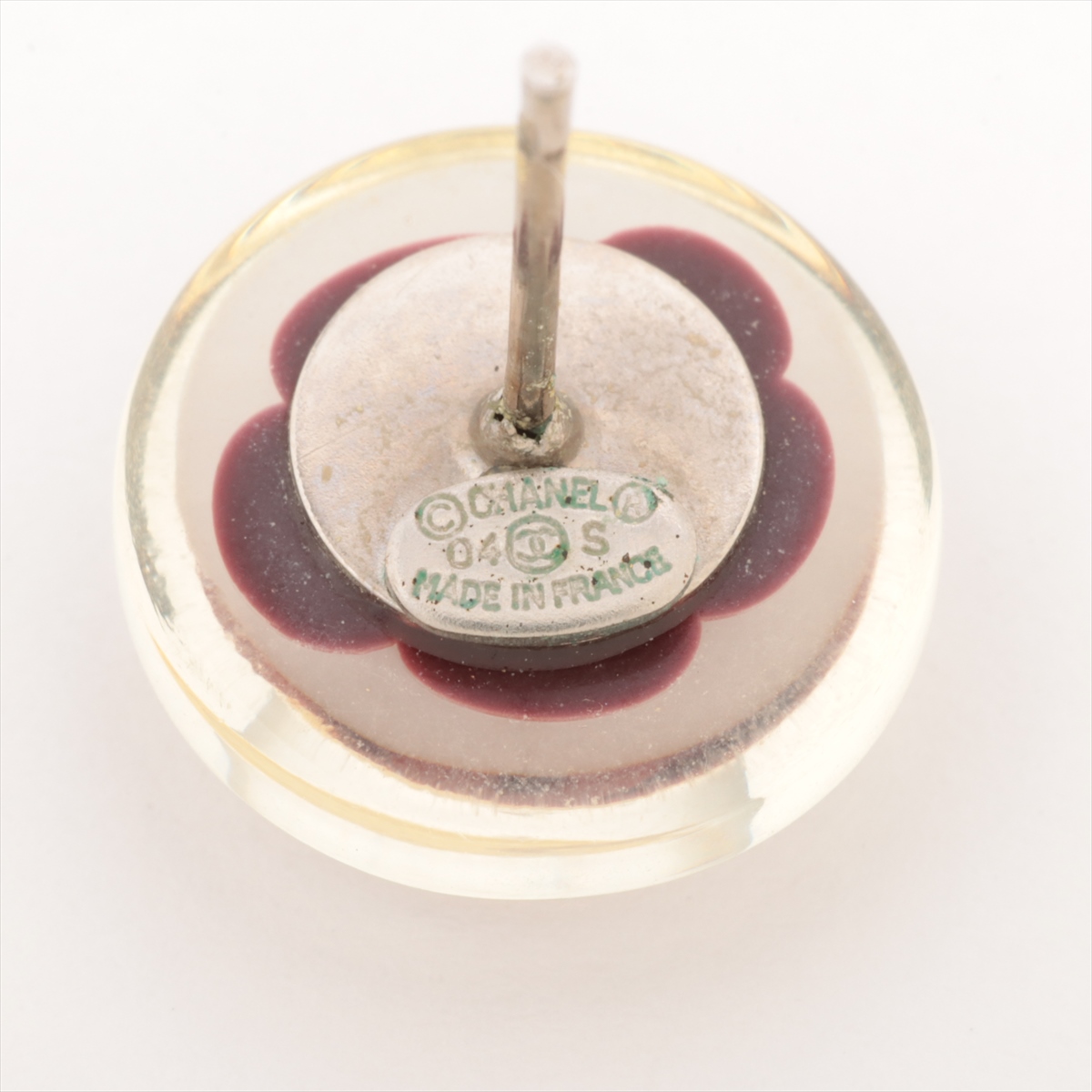 シャネル ココマーク 04S ピアス(両耳用) GP×レジン ボルドー A3591169  