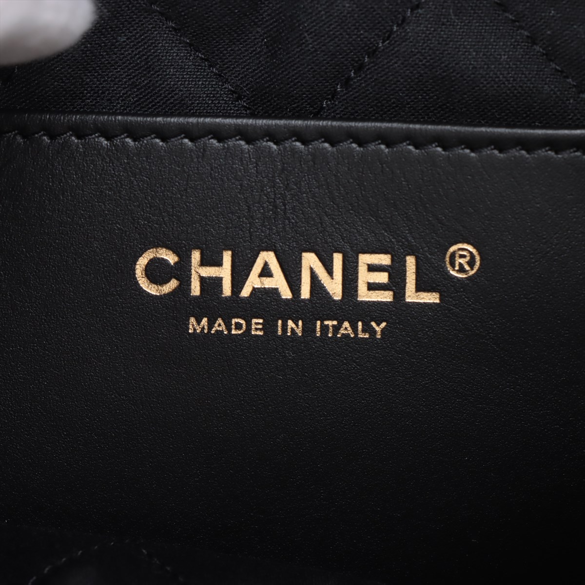 Chanel Chanel 22 Mini Leather Chain Shoulder Bag Black Gold