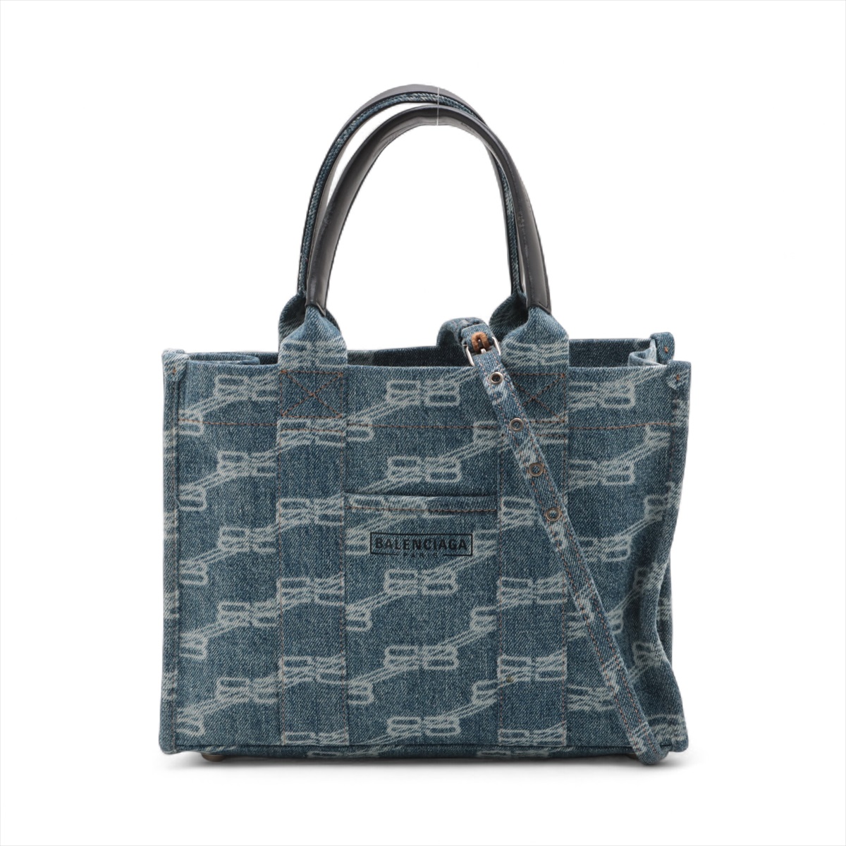 美品　BALENCIAGA バレンシアガ 2WAYバッグ　ブルー BALENCIAGA バレンシアガ 2WAYバッグブルー