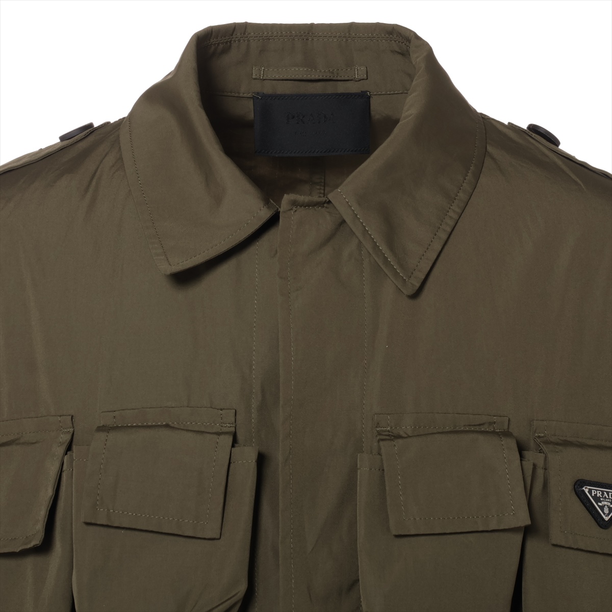 セール！プラダPRADA綿ジャケットサファリ風
