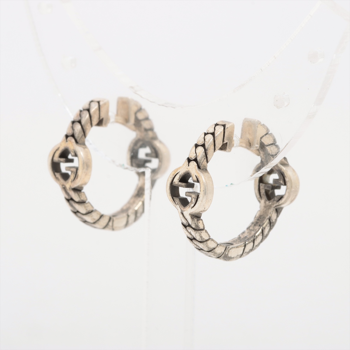 グッチ インターロッキングG ピアス(両耳用) 925 5.9g シルバー  