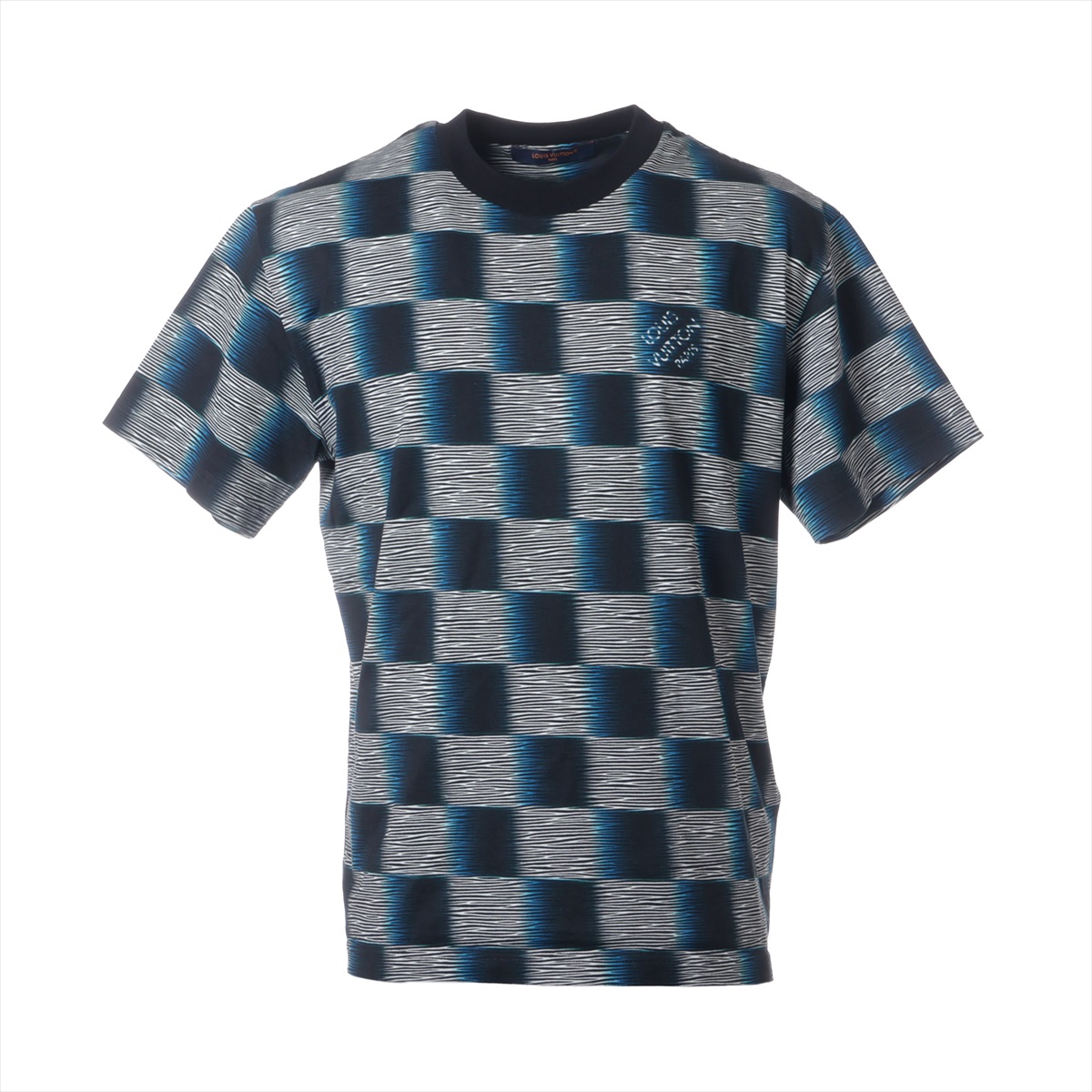 ヴィトン 24AW コットン Tシャツ L メンズ ネイビー RM242MQ