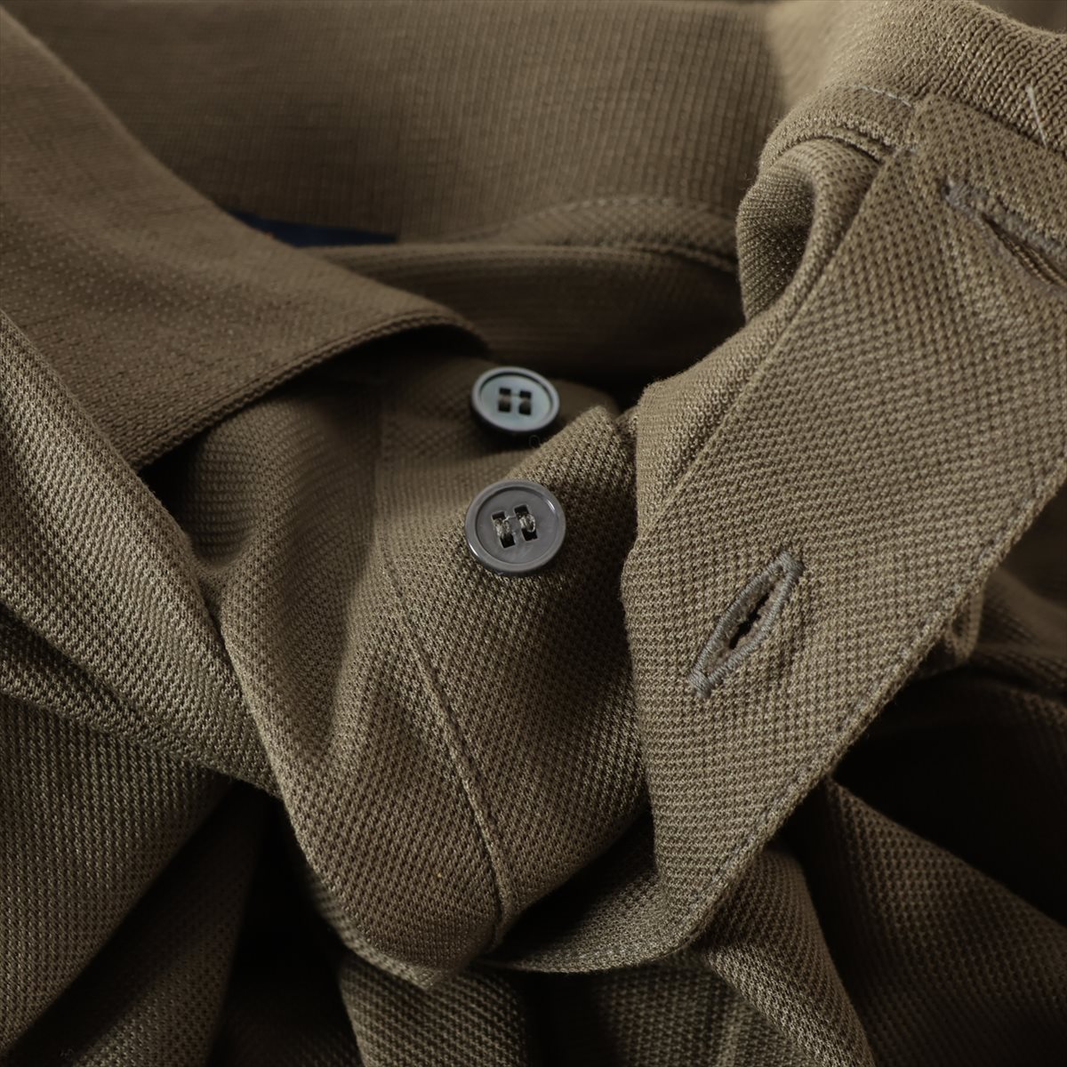 ヴィトン LVロゴ 18AW コットン ポロシャツ S メンズ カーキ