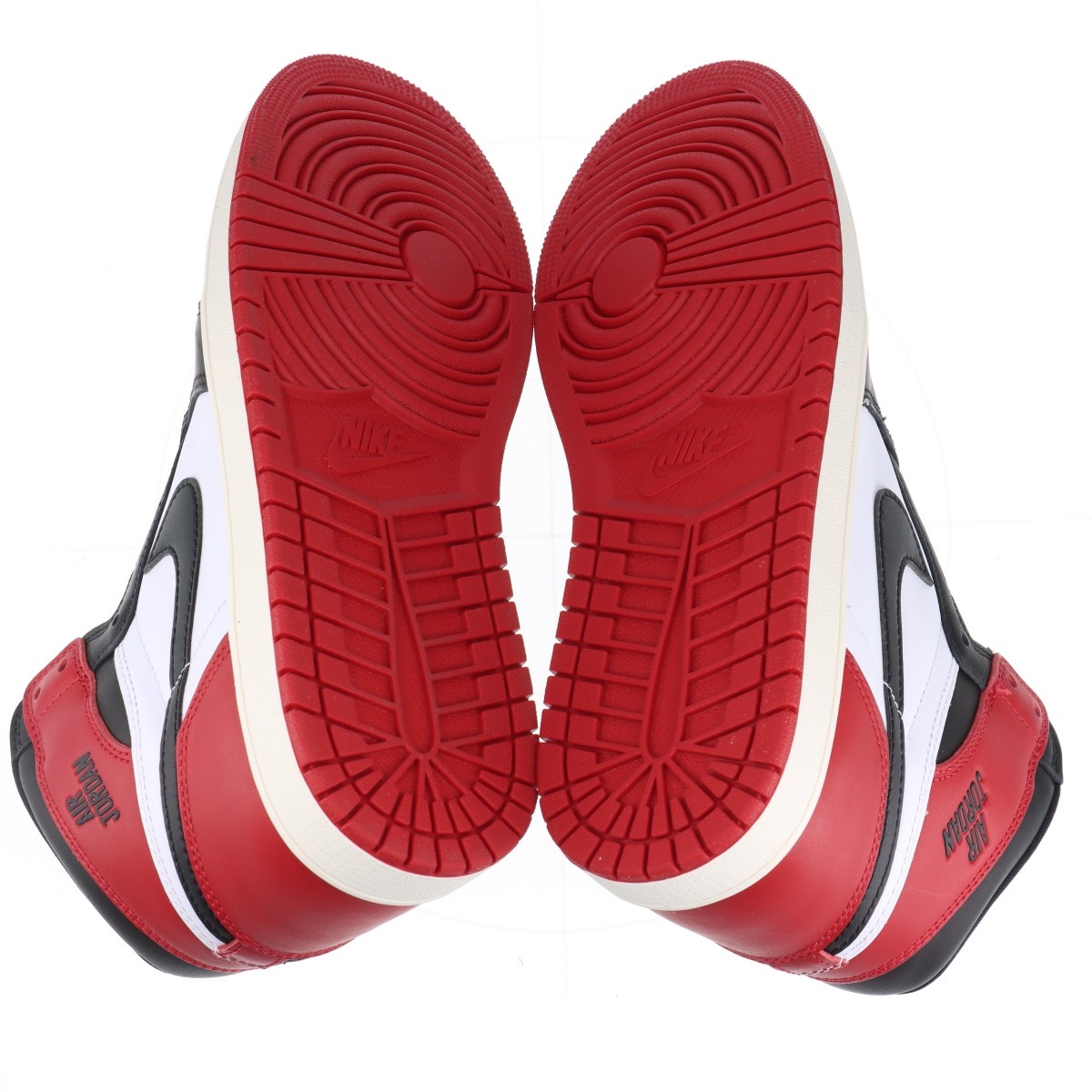 Air Jordan 1 ホワイト/ブラック/レッド ハイカット27.5cm ナイキ AIR JORDAN 1 MID レザー ハイカットスニーカー 27.5cm