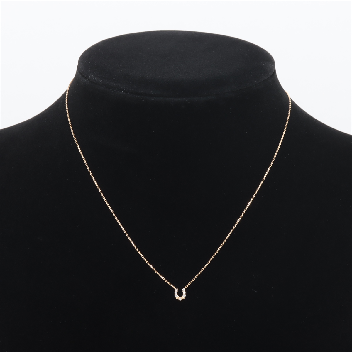 【レビューで送料無料】 aget 10124116404-08-999 0.05 1.2g K18(YG) Necklace diamond アクセサリー