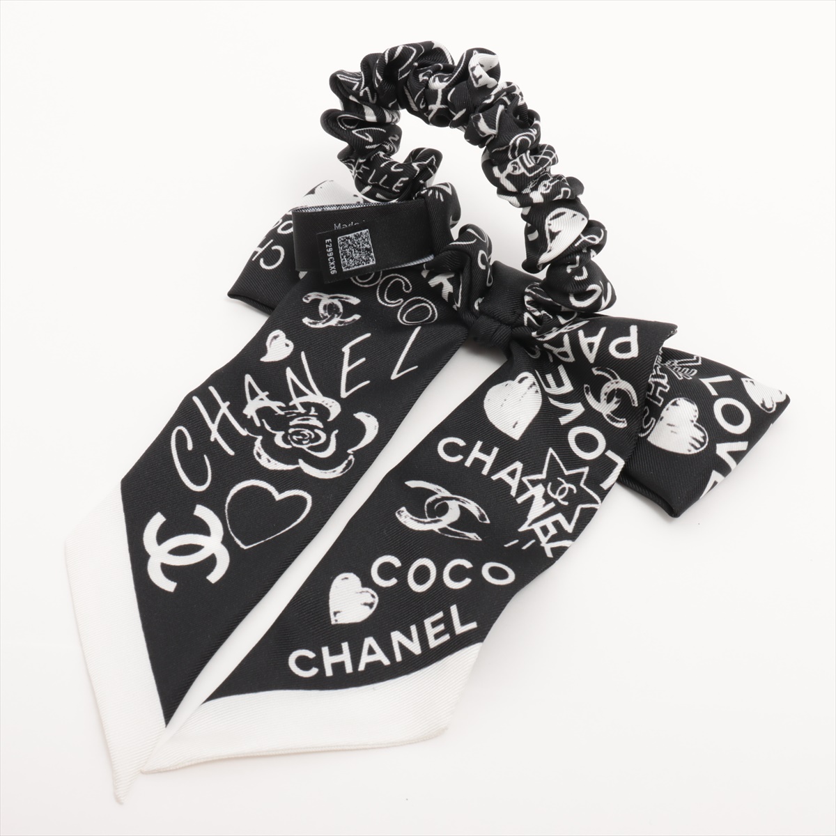 CHANEL ロゴリボンブローチ ブラック｜VINTAGE QOO TOKYO