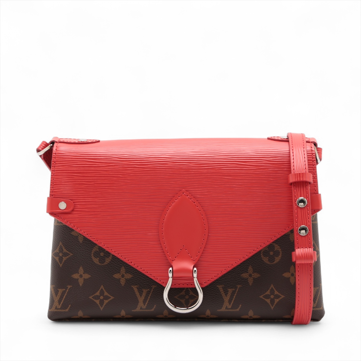 ルイヴィトンモノグラムブルゾン丸襟赤40サイズ春秋8分丈