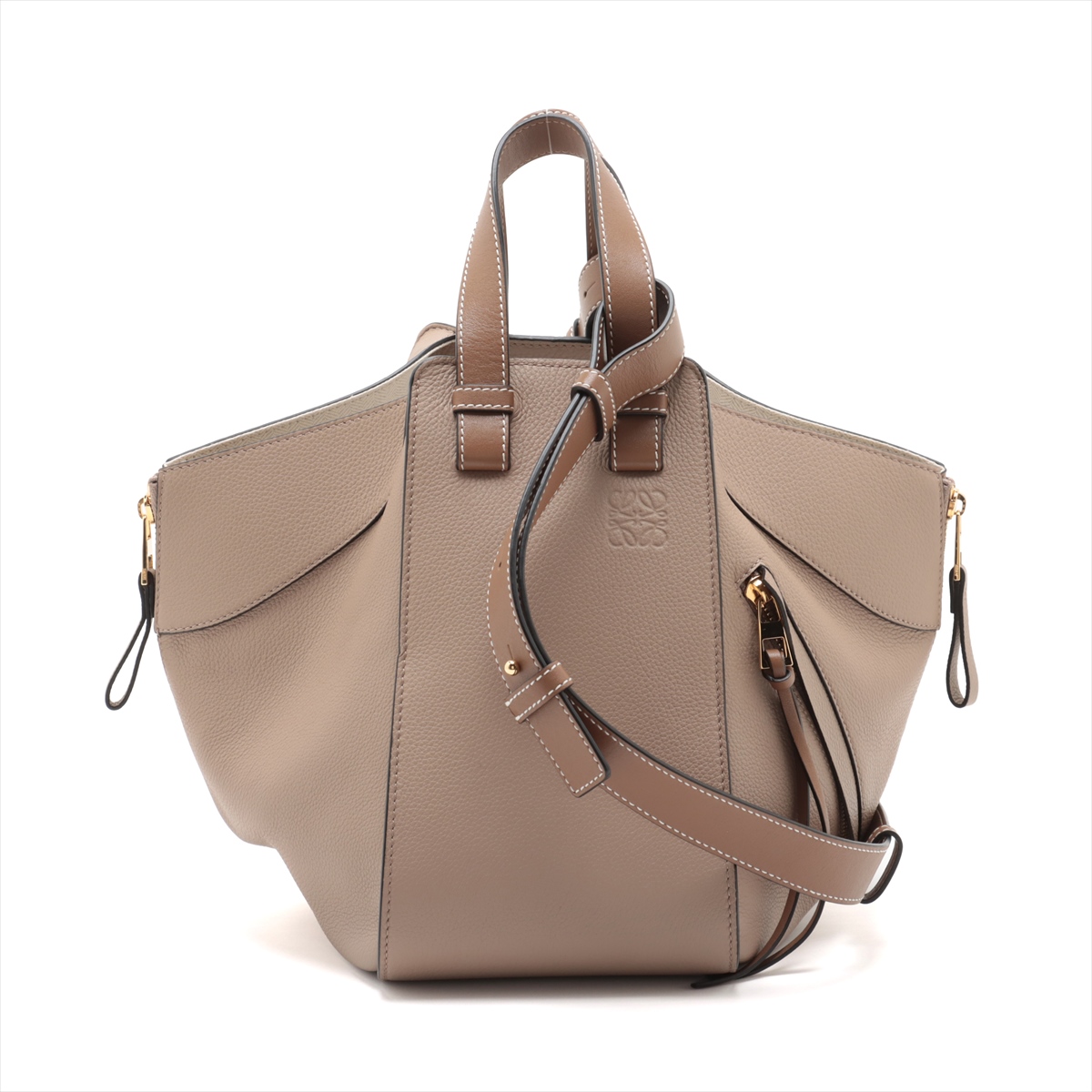 ロエベ ハンモック スモール レザー 2WAYハンドバッグ ベージュ  