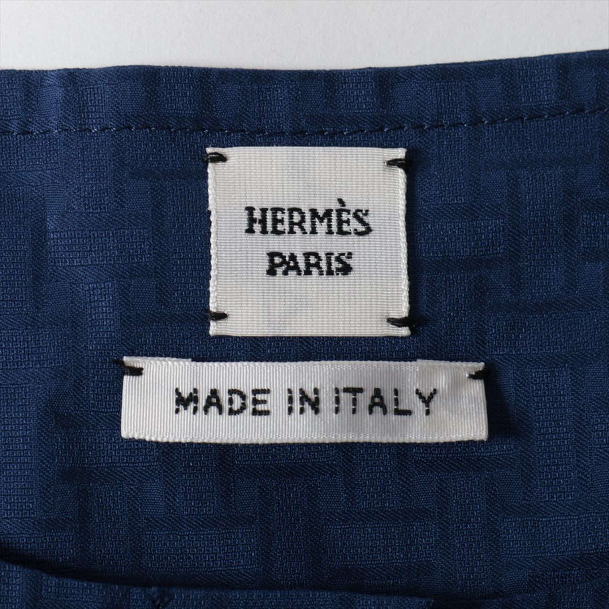 エルメス 25SS コットン ワンピース 36 レディース ネイビー