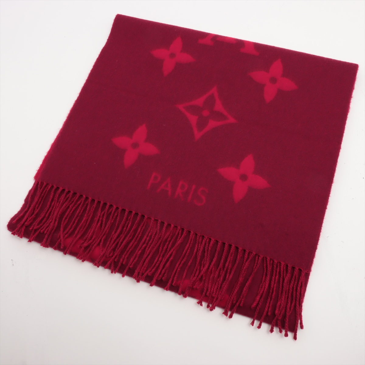 LOUIS VUITTON マフラー レッド M75505 LOUIS VUITTON マフラー レッド M75505