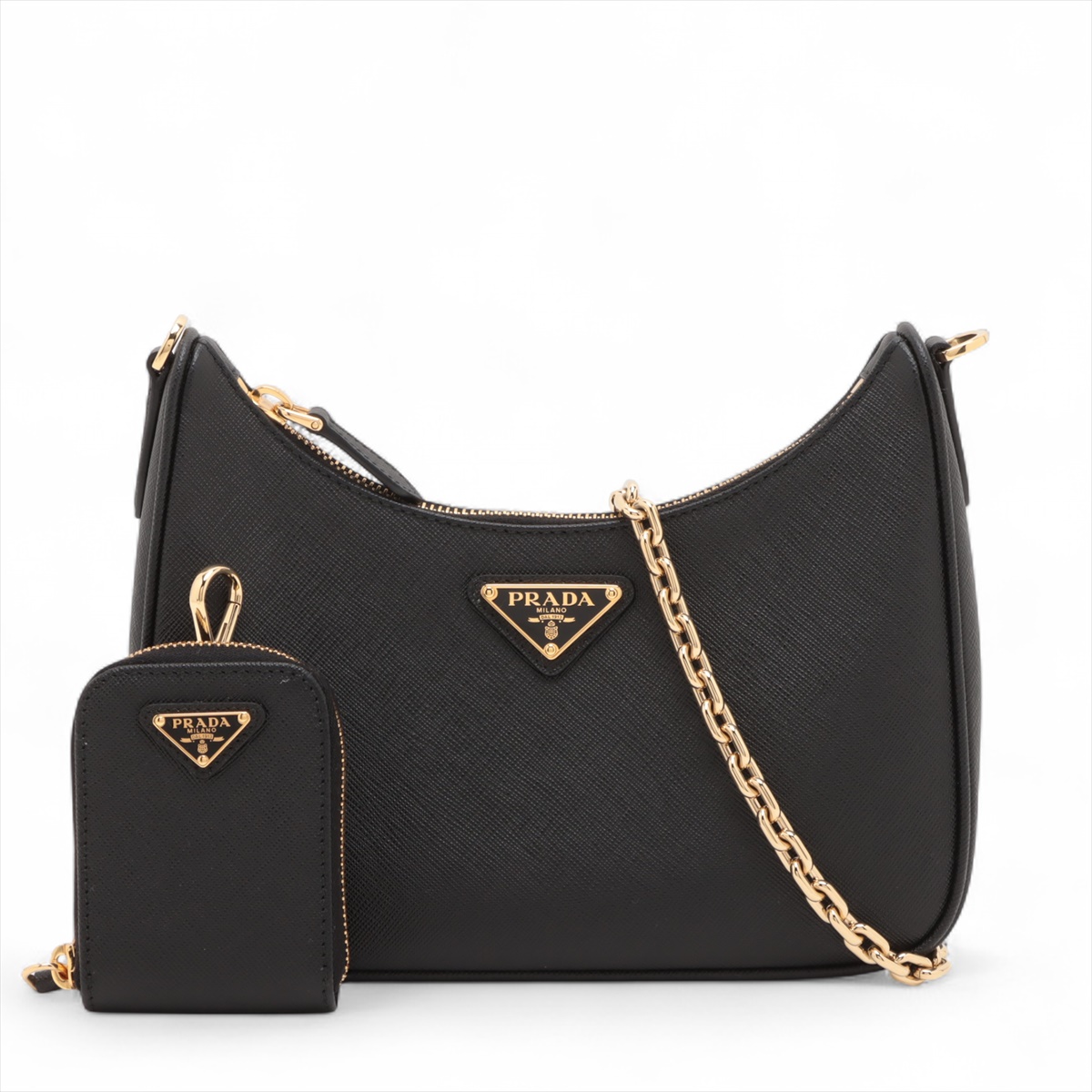 プラダPRADA サフィアーノバッグ黒ショルダーバッグ2way