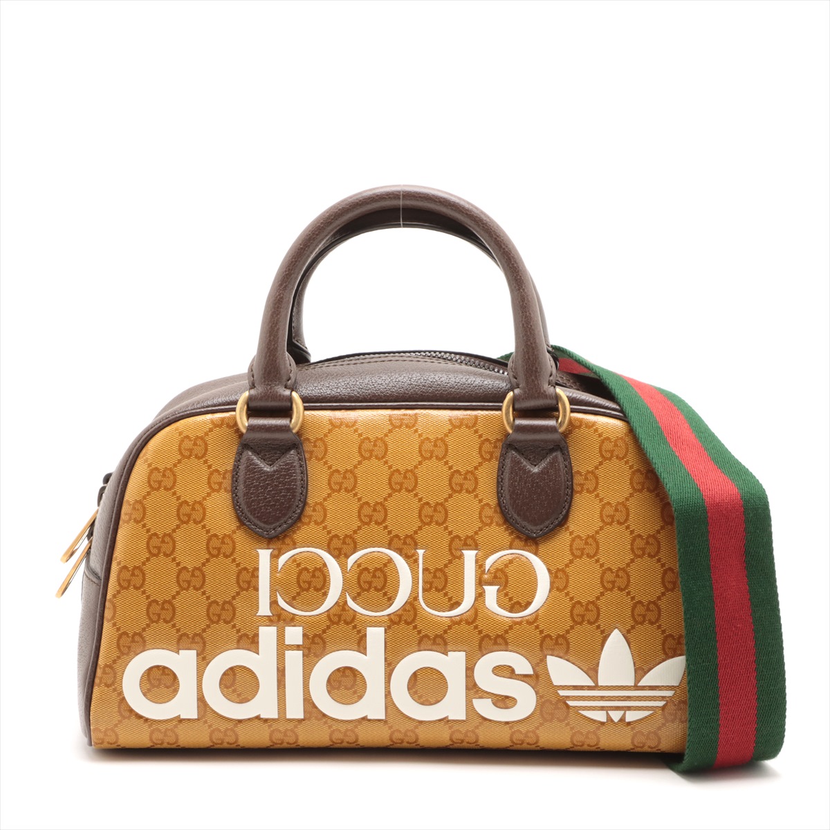 M5422 グッチ×アディダス GGクリスタル コーティングキャンバス バッグ
