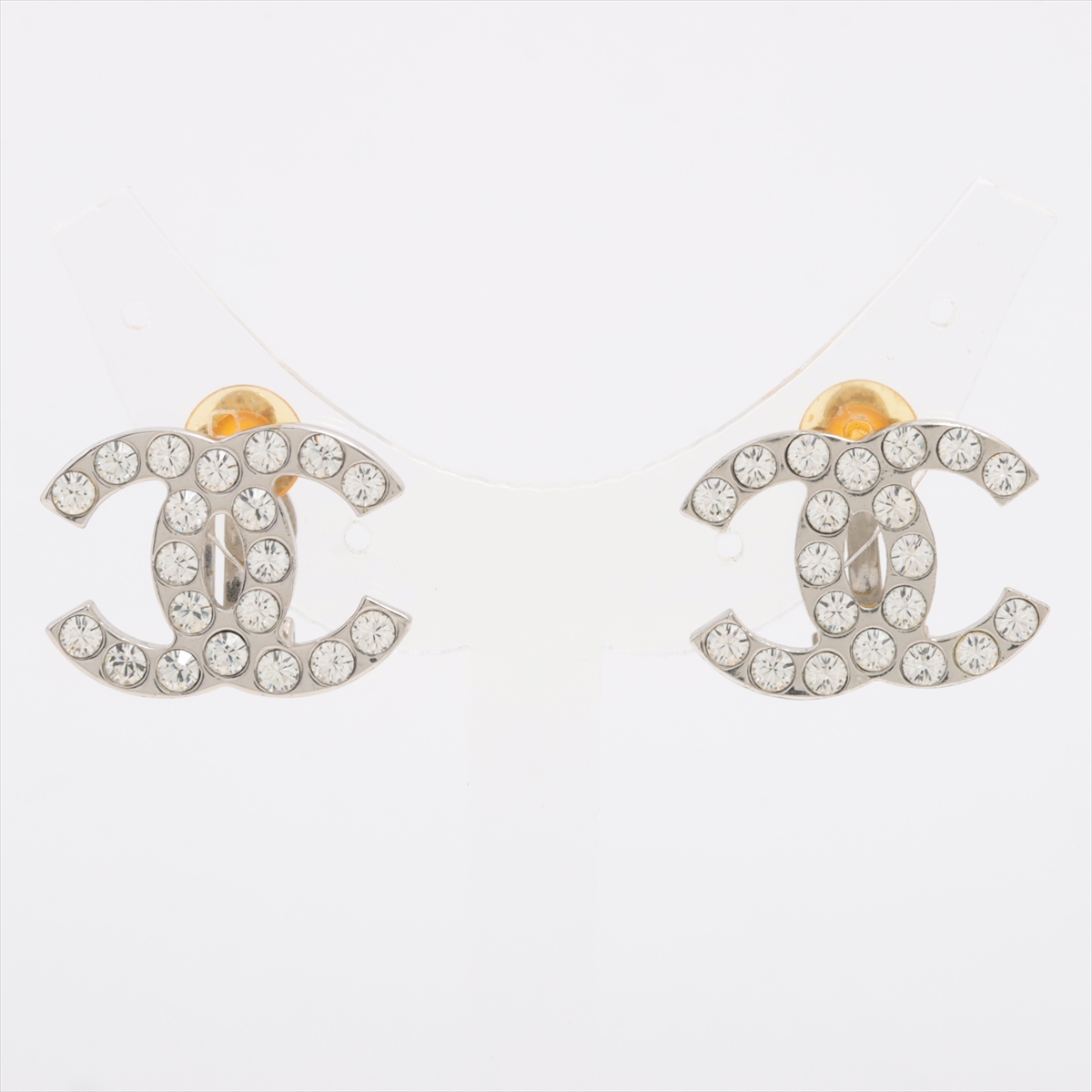 シャネル ココマーク 05V イヤリング(両耳用) GP×ラインストーン  