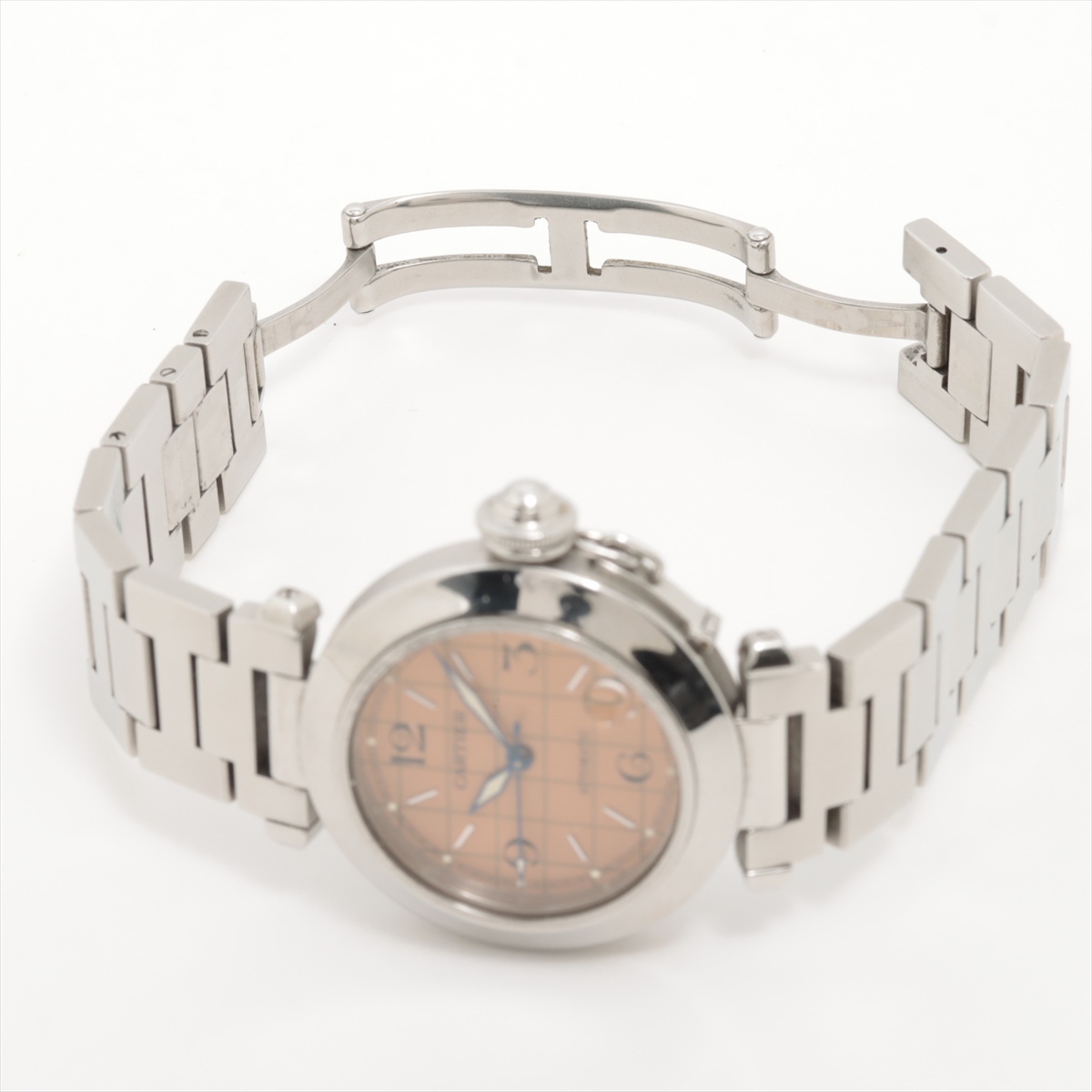 カルティエ パシャ W31024M7 SS AT ピンク文字盤 あまりごま2 A3607553  