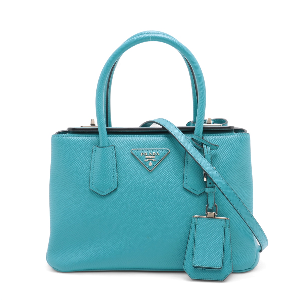 PRADA レザー 2wayバッグ ブルー