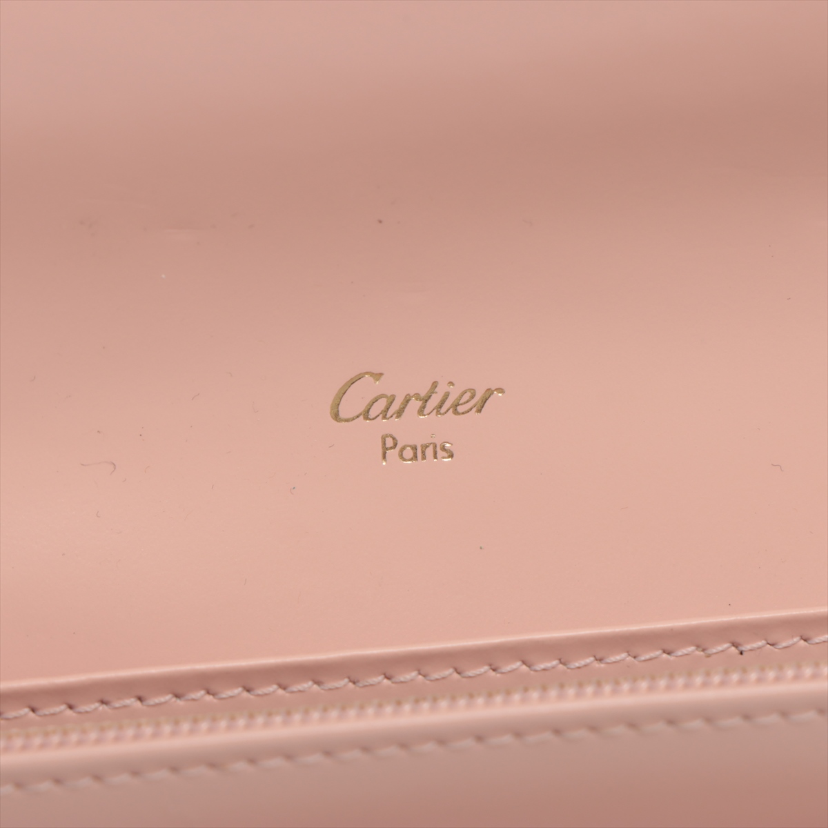 カルティエ ラブコレクション パテントレザー 長財布 ピンク