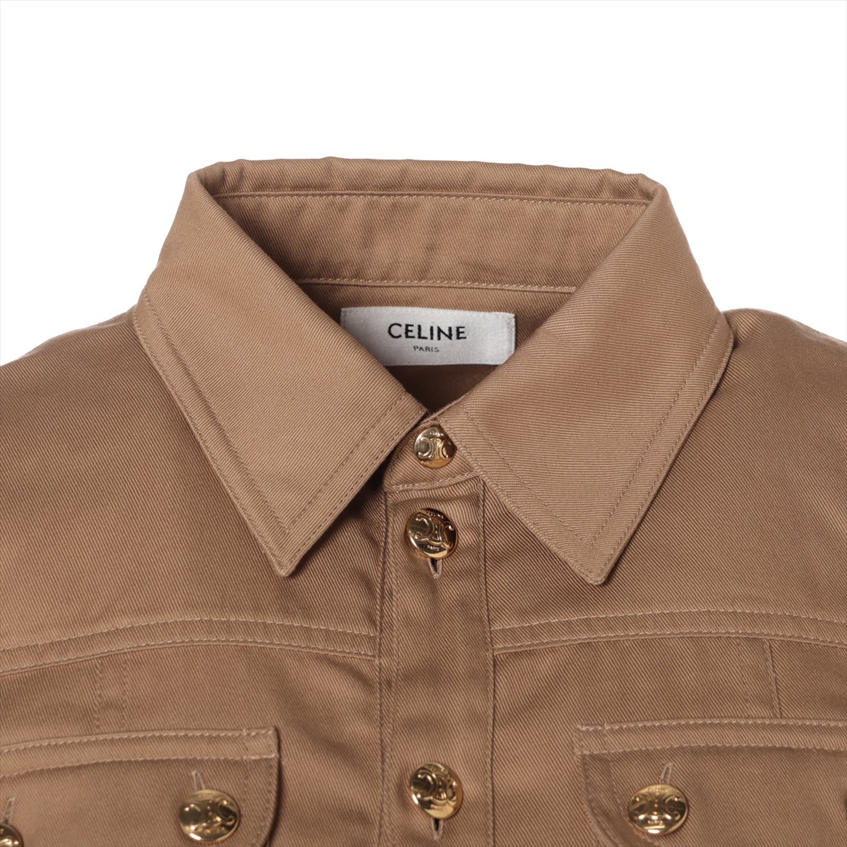 CELINE - セリーヌ◇シャツ 34 Celine Triomphe Cotton Shirt 34 Ladies' Beige 2B05A539W | eBay