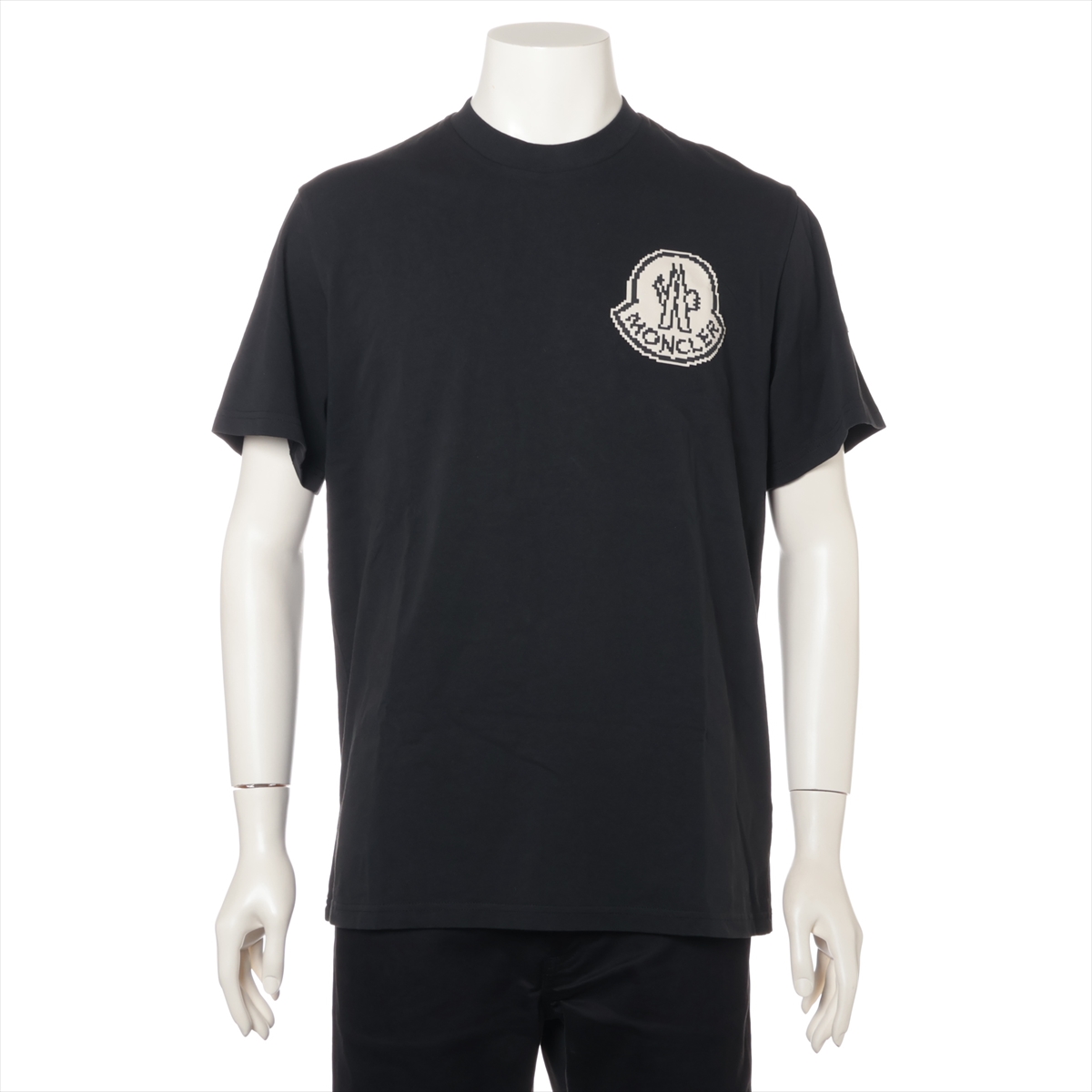 モンクレール 23年 コットン Tシャツ M メンズ ブラック J20918C00004 