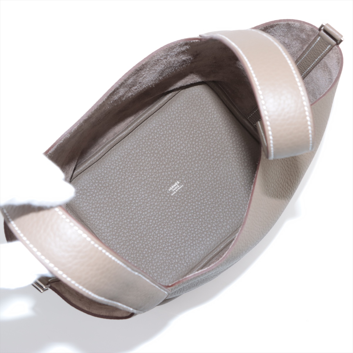 【美品 /Etoupe × Silver金具】HERMES ピコタンロック 22 MM エルメス ピコタンロック22 MM トリヨンクレマンス エトゥープ