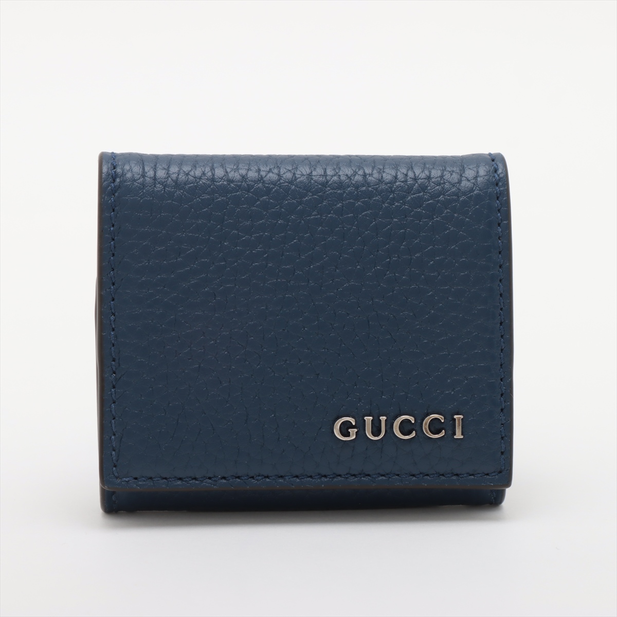 グッチ ロゴ コインケース 771160 レザー コインケース ネイビー  