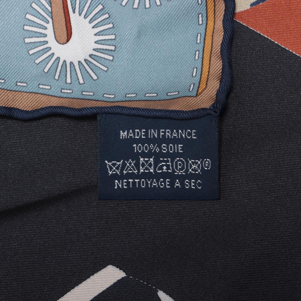 エルメス カレ90 BOTTES STORY スカーフ シルク ノワール