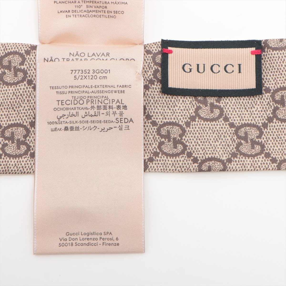 グッチ 777352 GGフローラ ネックボウ スカーフ シルク ZZ022919