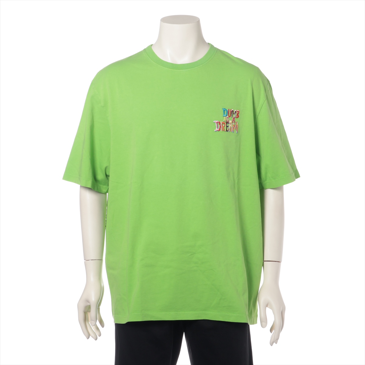 新品LOEWE Tシャツ Mグリーン（Loose fit T-shirt in cotton