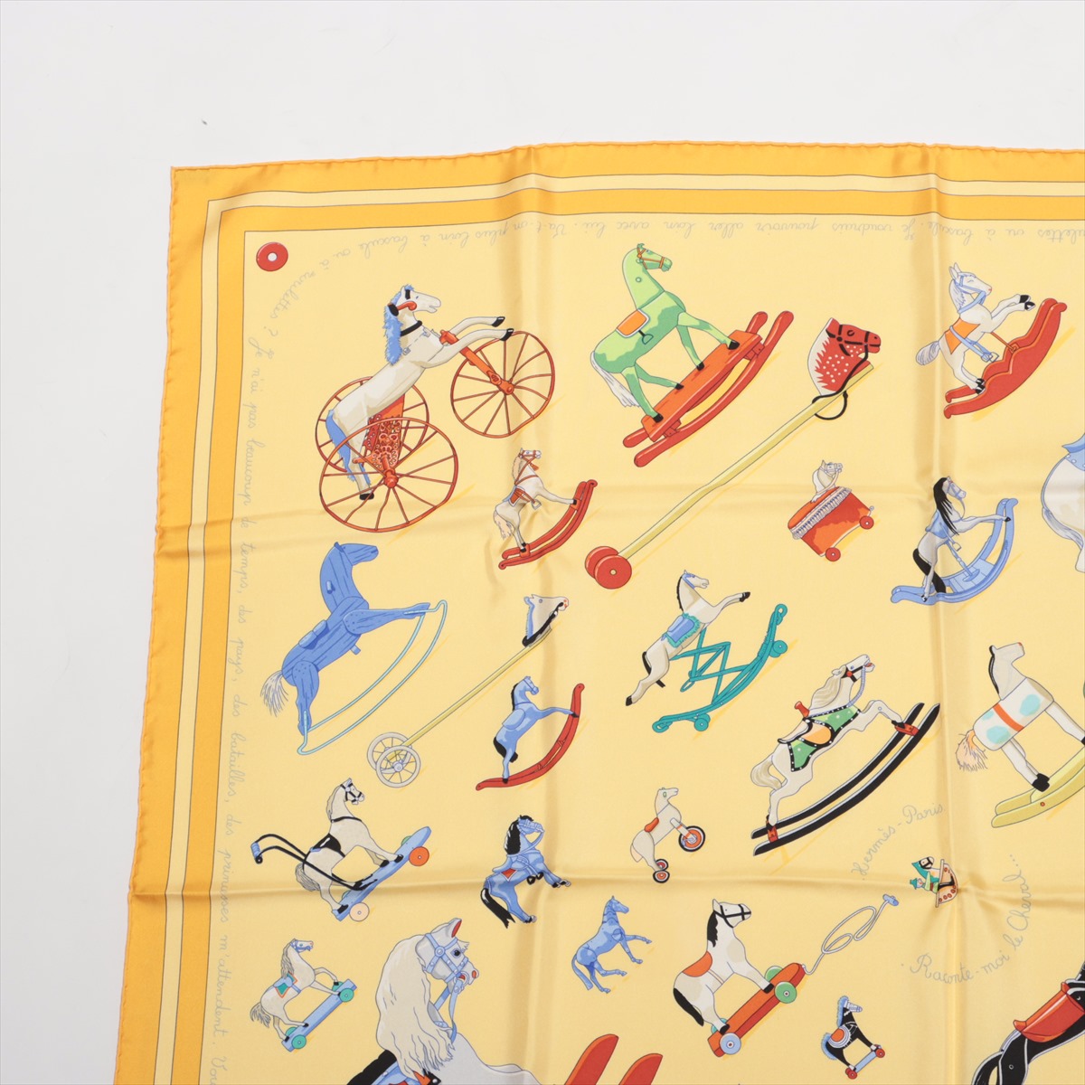 エルメス　カレ90 Raconte moi le cheval お馬の話をして 楽天市場】美品 HERMES エルメス カレ90 Raconte moi le cheval