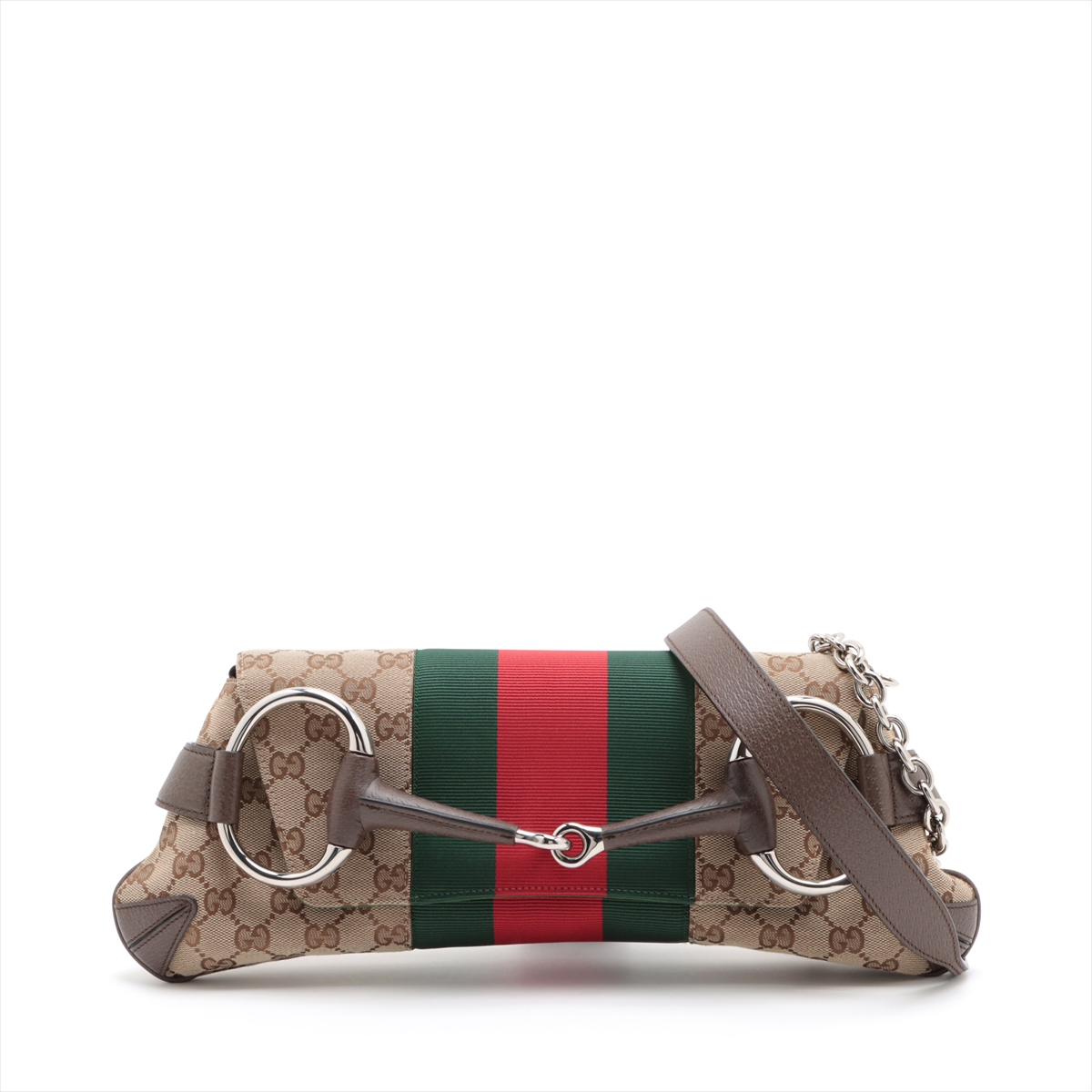 H GUCCI グッチ ホースビット ショルダーバッグ GGキャンバス H GUCCI グッチ ホースビット ショルダーバッグ GGキャンバス