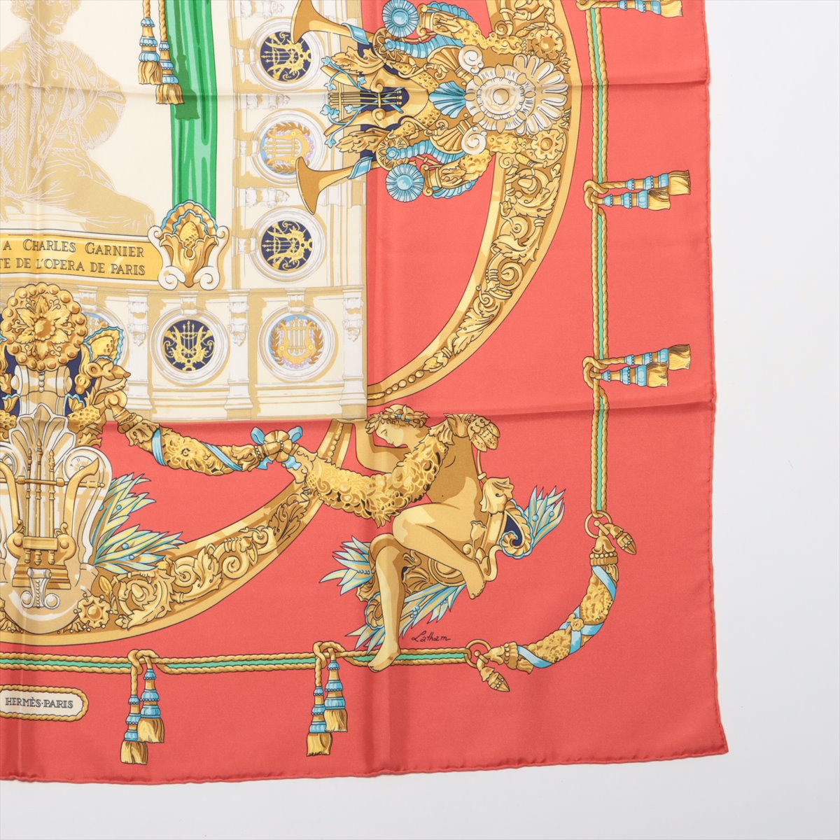 HERMES エルメス シャルルガルニエへの賛辞 美品】エルメス スカーフ シャルル・ガルニエへの賛辞