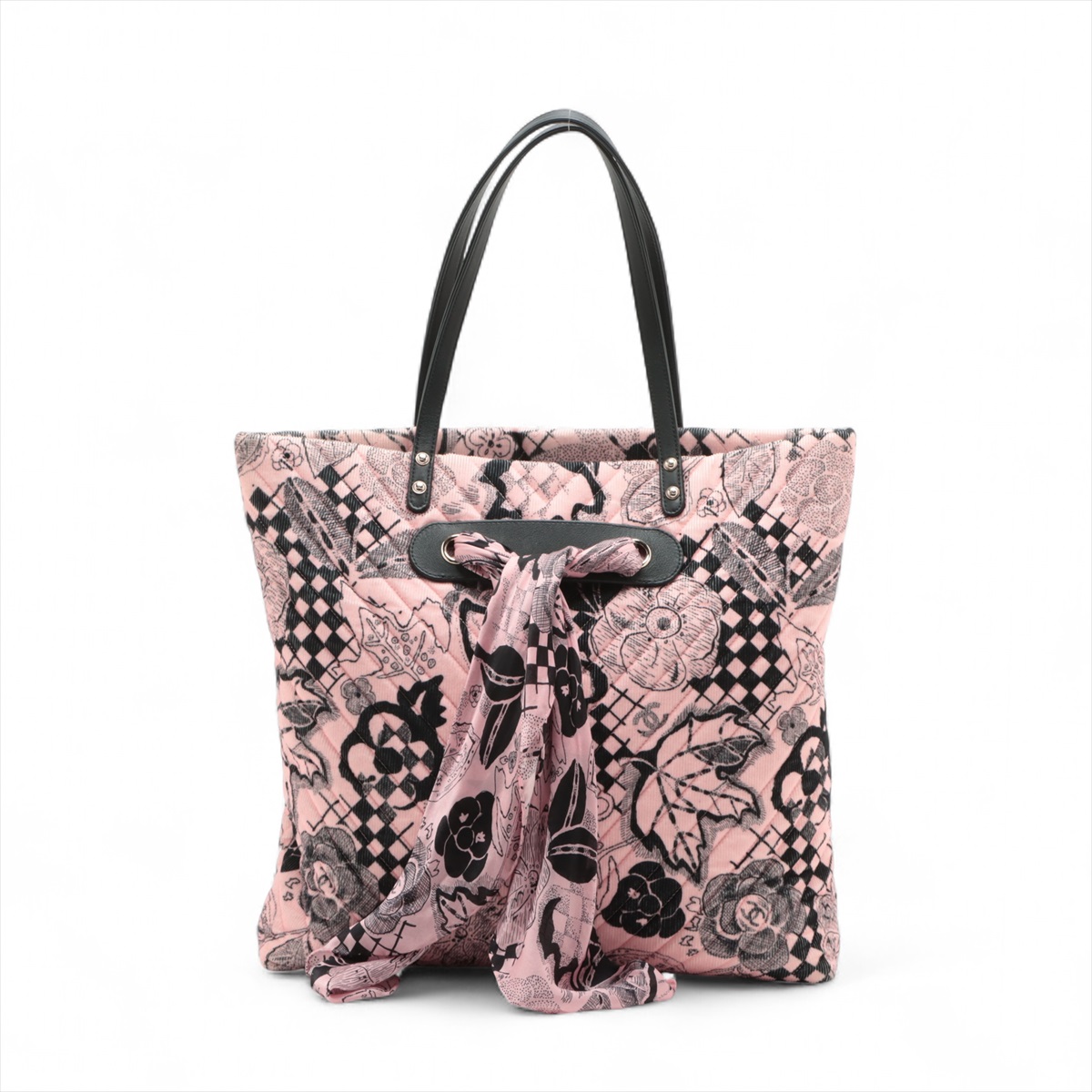 シャネル レザー ココマーク Vステッチ 2way トートバッグ シャネル CHANEL ココマーク 2wayチェーントートバッグ ブラック