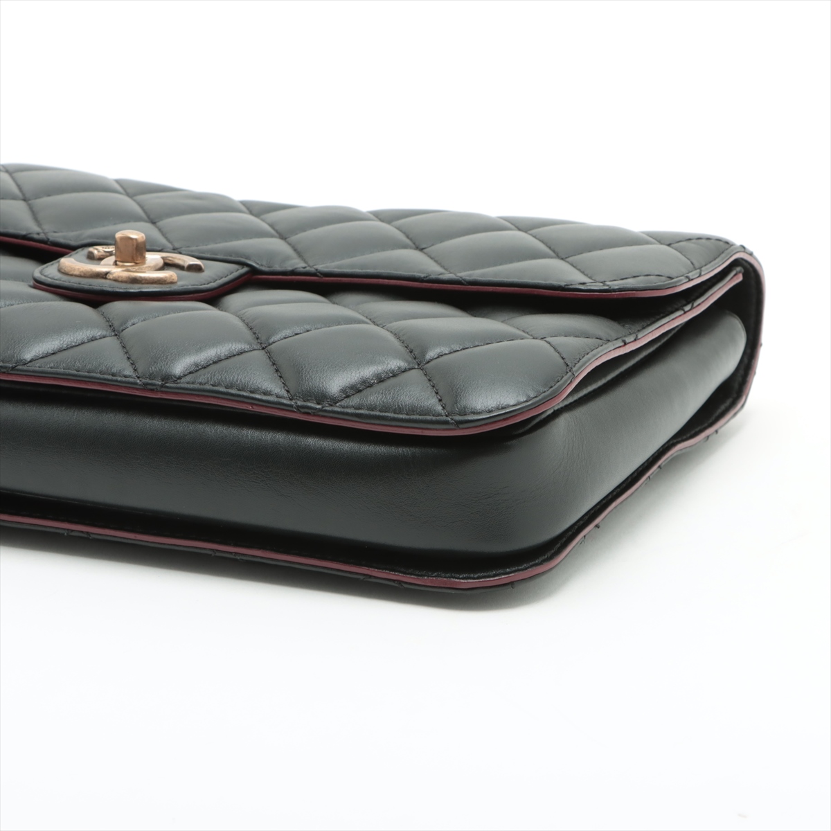 【CHANEL】 フラップバッグ ダブルロック ラムスキン JT968 CHANEL CHANEL/シャネル マトラッセ チェーンショルダーバッグ